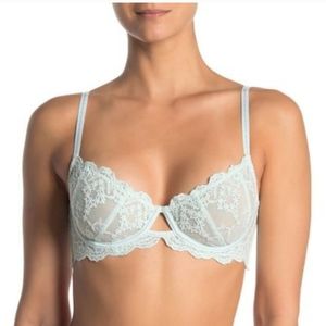 ❤️ Free People Underwire Daydreamer Bra 34C blue mint lace